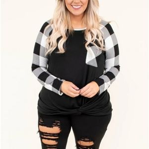 Black and White plaid top from Chic Soul